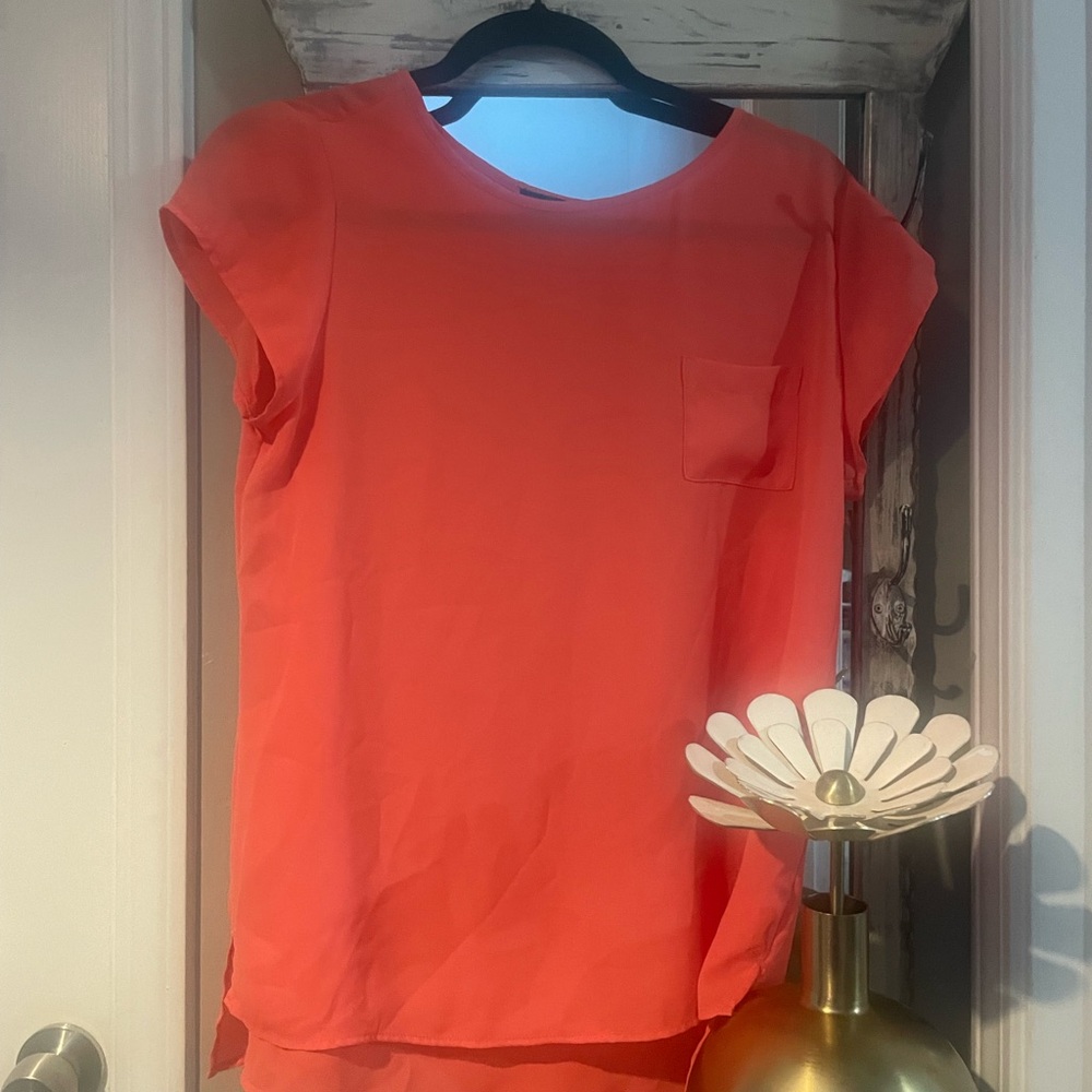 Coral Short Sleeve Blouse